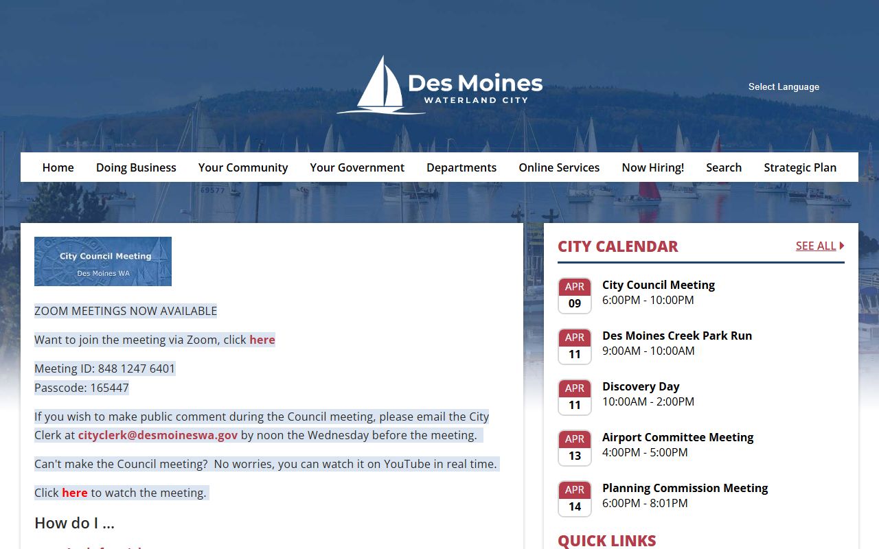 Des Moines Released Inmates city official website