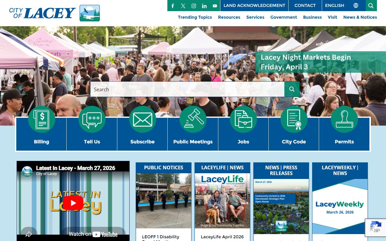 Lacey Released Inmates city official website