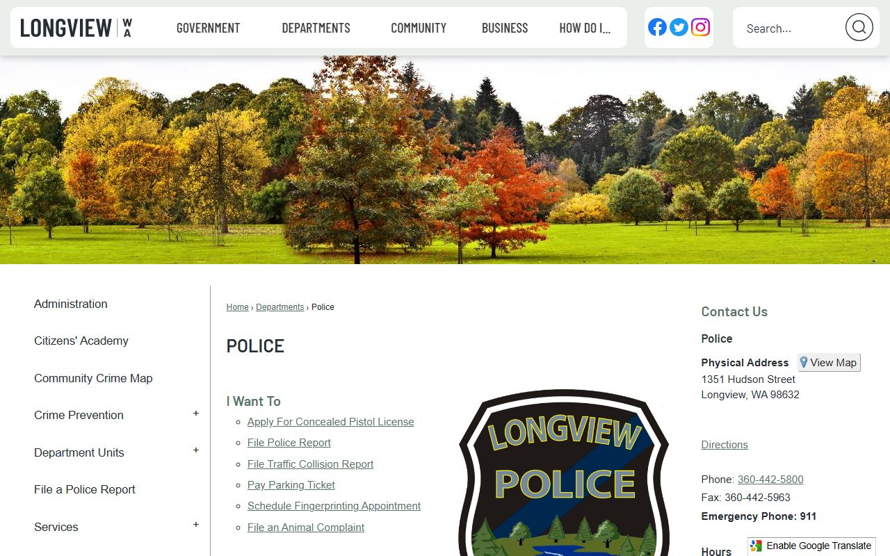 Longview Released Inmates police department