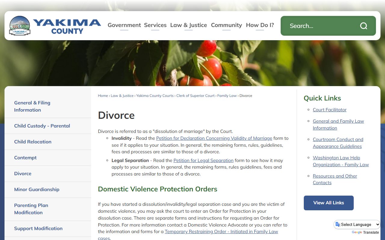 Yakima County Released Inmates clerk page